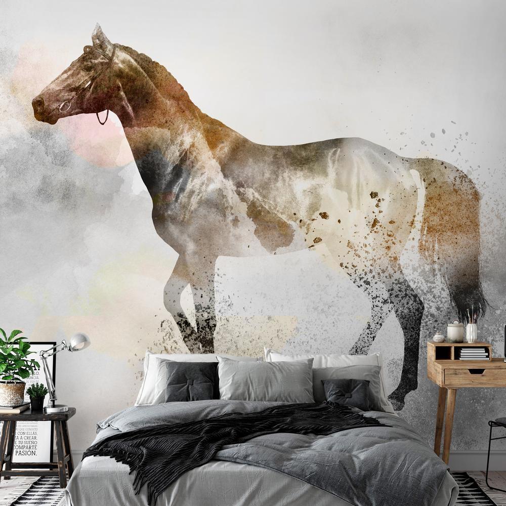 Wall Mural - Fiery Steed-Wall Murals-ArtfulPrivacy