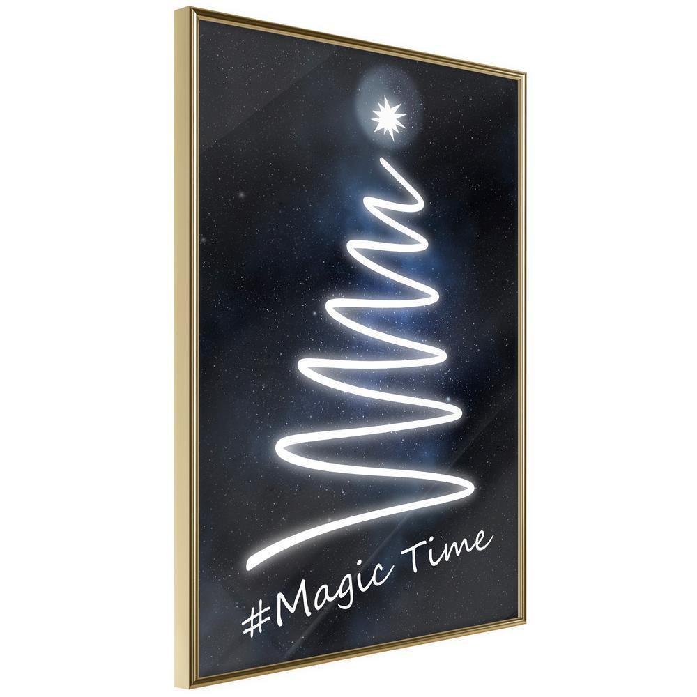 Winter Design Framed Artwork - Bright Christmas Tree-artwork for wall with acrylic glass protection