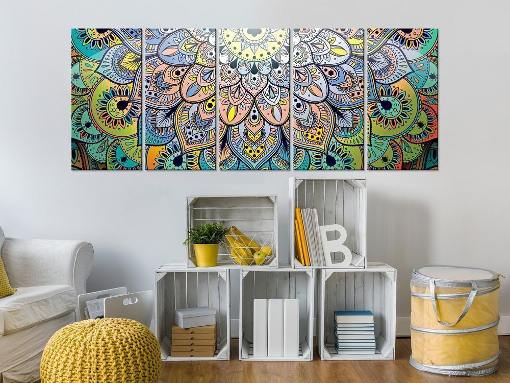 Canvas Print - Mandala: Peacock's Tail-ArtfulPrivacy-Wall Art Collection