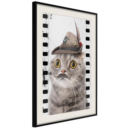 Frame Wall Art - Dressed Up Cat-artwork for wall with acrylic glass protection