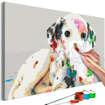 Start learning Painting - Paint By Numbers Kit - Colourful Puppy - new hobby