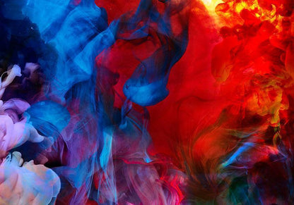 Wall Mural - Colored flames-Wall Murals-ArtfulPrivacy