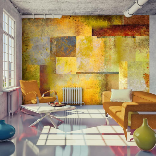 Wall Mural - Orange Hue of Art Expression-Wall Murals-ArtfulPrivacy