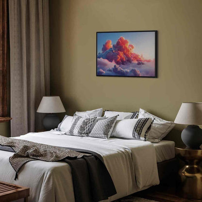 Canvas Print - Twilight Spectacle: Clouds in Shades of Pink and Violet