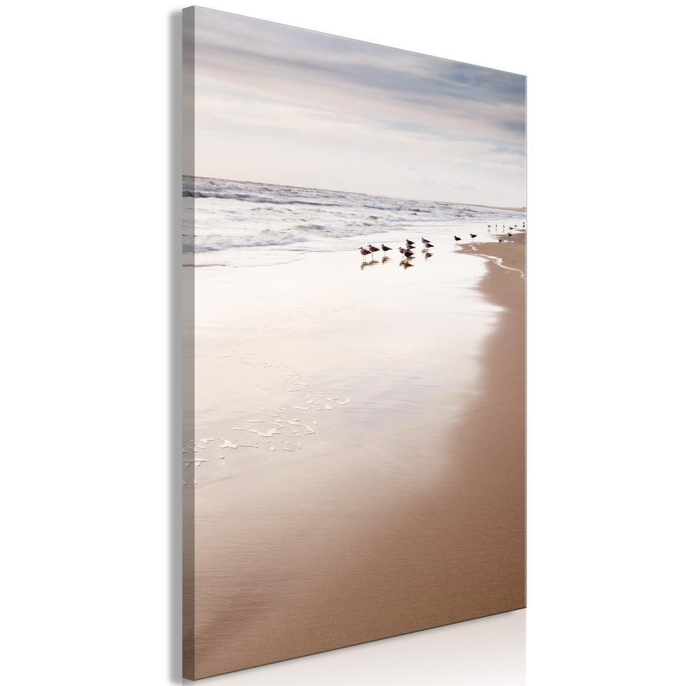 Canvas Print - Autumn Beach (1 Part) Vertical-ArtfulPrivacy-Wall Art Collection