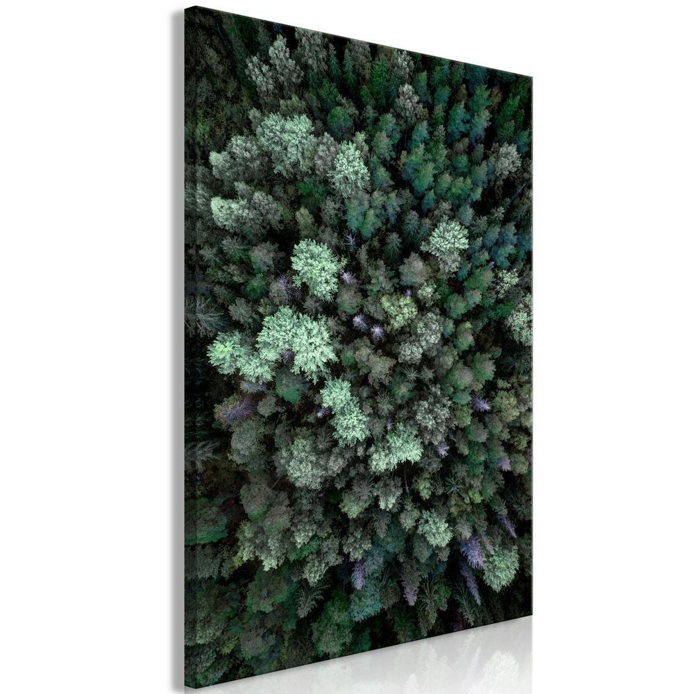 Canvas Print - Flying Over Forest (1 Part) Vertical-ArtfulPrivacy-Wall Art Collection