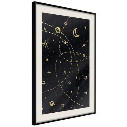 Abstract Poster Frame - Orbits-artwork for wall with acrylic glass protection