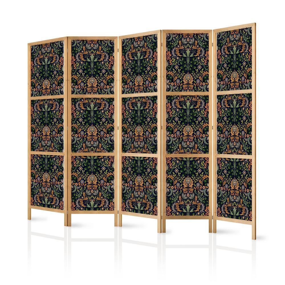 Japanese Room Divider - Retro Vintage Intricate and Rich Pattern in Victorian Style