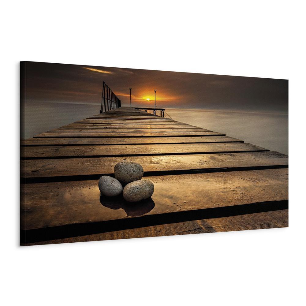 Canvas Print - Stones on the Pier-ArtfulPrivacy-Wall Art Collection