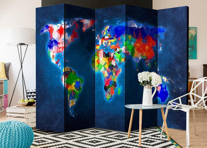 Room Divider - Colorful map