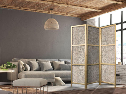 Japanese Room Divider - Desert Nights - Ornamented Persian Carpet in Muted Colors