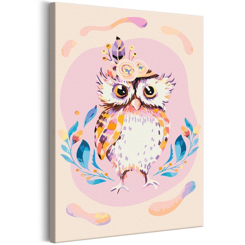 Start learning Painting - Paint By Numbers Kit - Owl Chic - new hobby