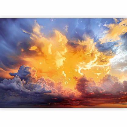 Wall Mural - Beautiful Sunset - Clouds in Warm Shades