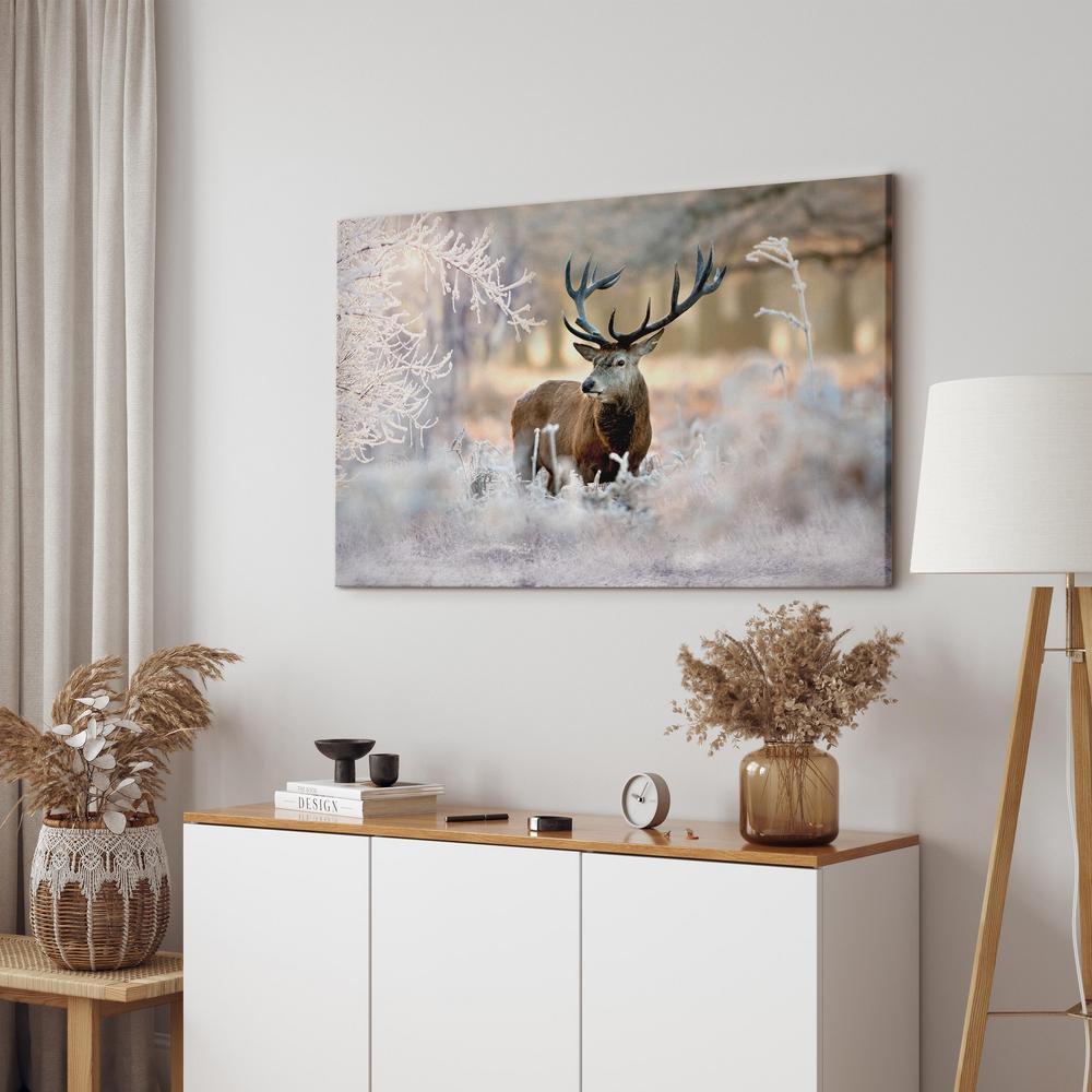 Canvas Print - Deer in the Cold-ArtfulPrivacy-Wall Art Collection