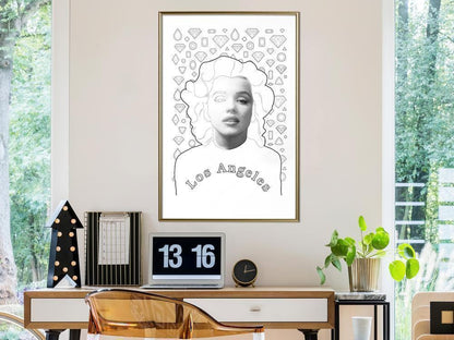 Wall Decor Portrait - Marilyn in Los Angeles-artwork for wall with acrylic glass protection