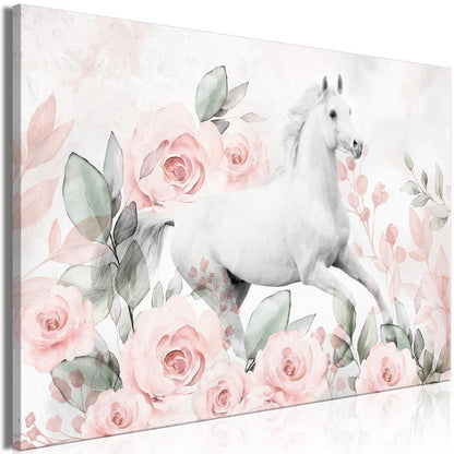 Canvas Print - Gallop Among the Roses (1 Part) Wide-ArtfulPrivacy-Wall Art Collection