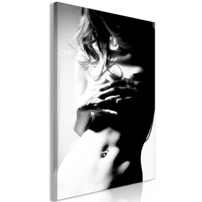 Canvas Print - Gentleness of Contrast (1-part) - Female Nude in Black and White-ArtfulPrivacy-Wall Art Collection