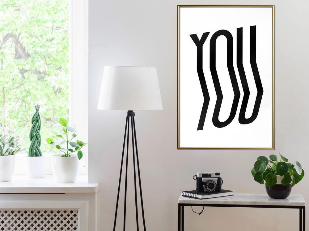 Typography Framed Art Print - Only You-artwork for wall with acrylic glass protection