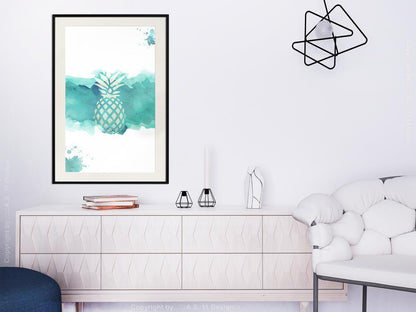 Botanical Wall Art - Pastel Pineapple-artwork for wall with acrylic glass protection