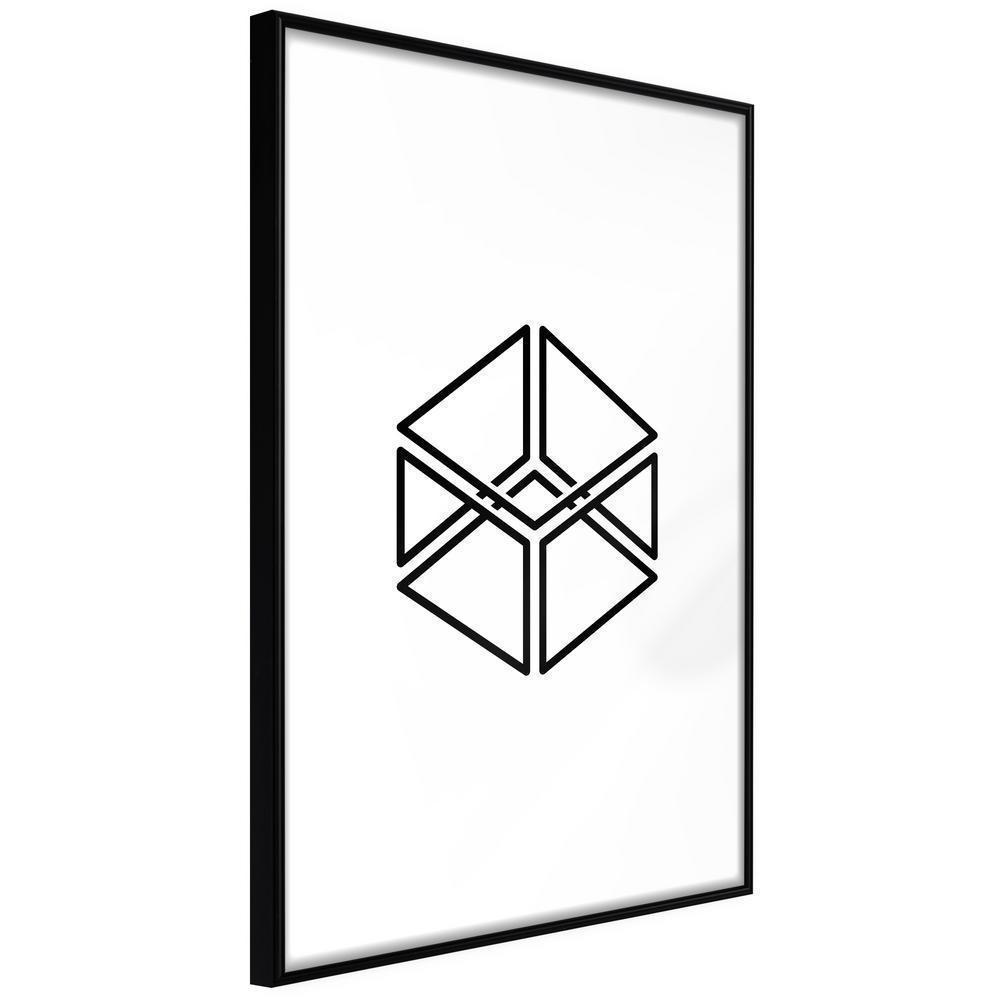 Abstract Poster Frame - Count the Squares-artwork for wall with acrylic glass protection