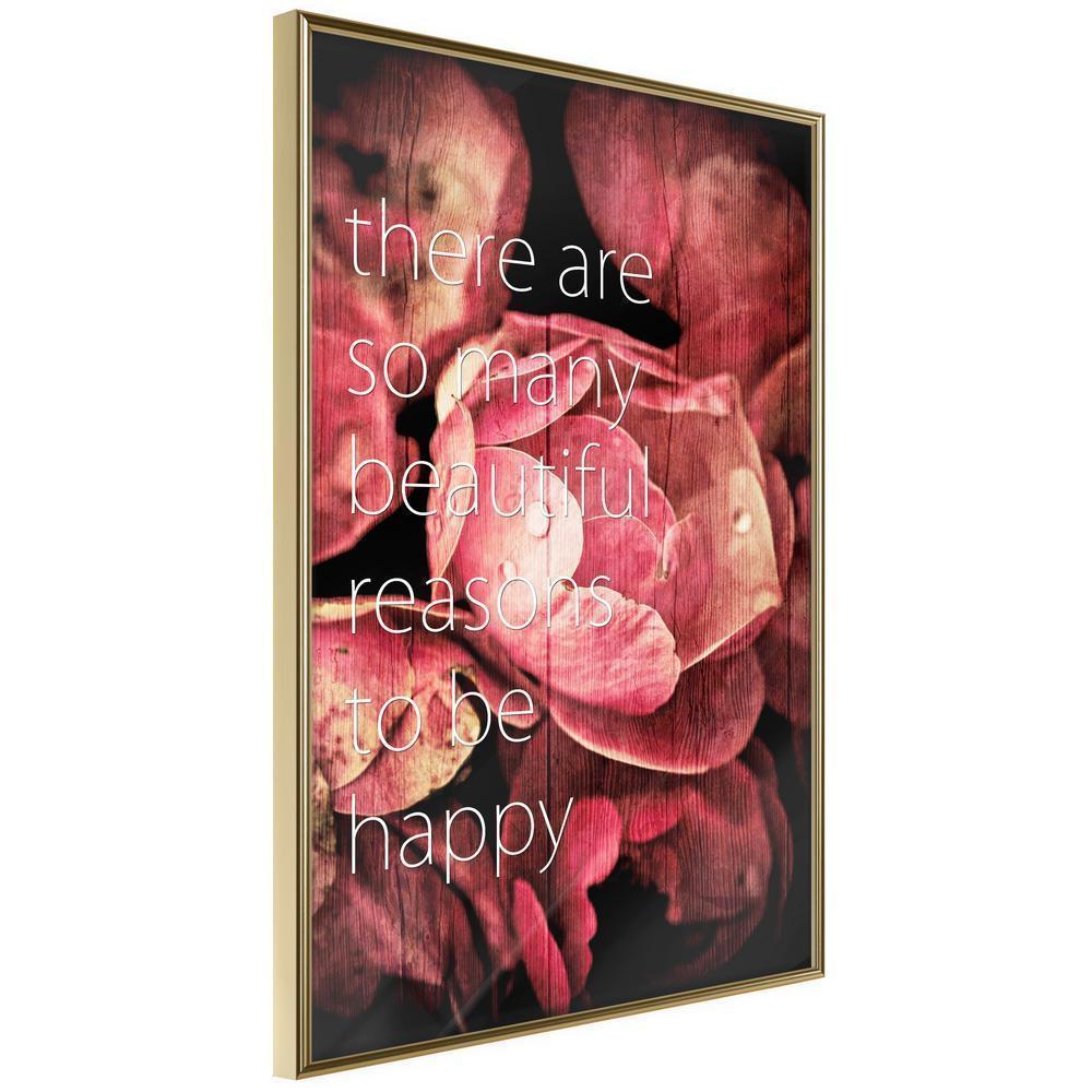 Botanical Wall Art - Many Reasons to Be Happy-artwork for wall with acrylic glass protection