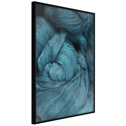 Winter Design Framed Artwork - Blue Skein-artwork for wall with acrylic glass protection