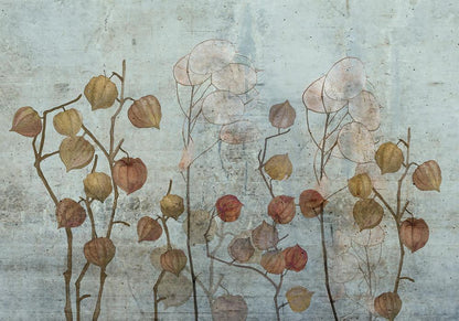 Wall Mural - Painted Lunaria-Wall Murals-ArtfulPrivacy