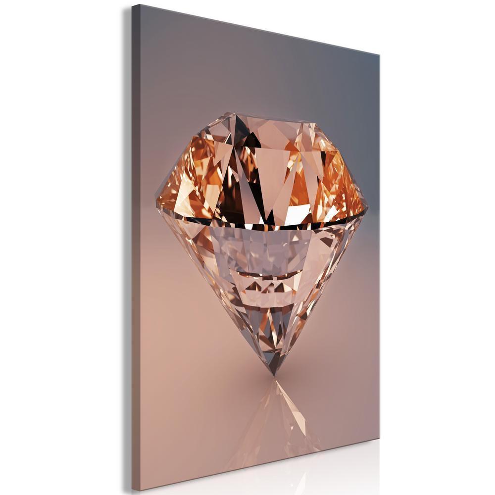 Canvas Print - Costly Diamond (1 Part) Vertical-ArtfulPrivacy-Wall Art Collection