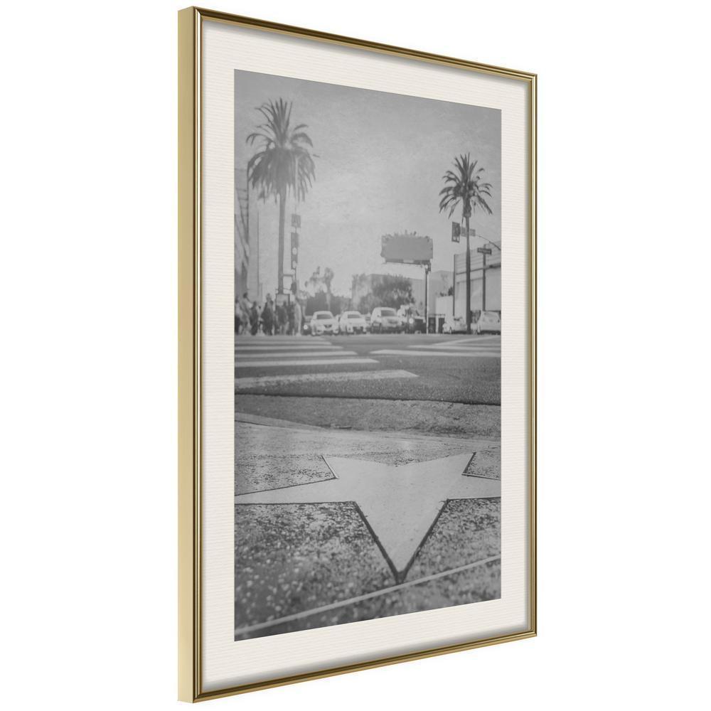 Black and white Wall Frame - Walk of Fame-artwork for wall with acrylic glass protection
