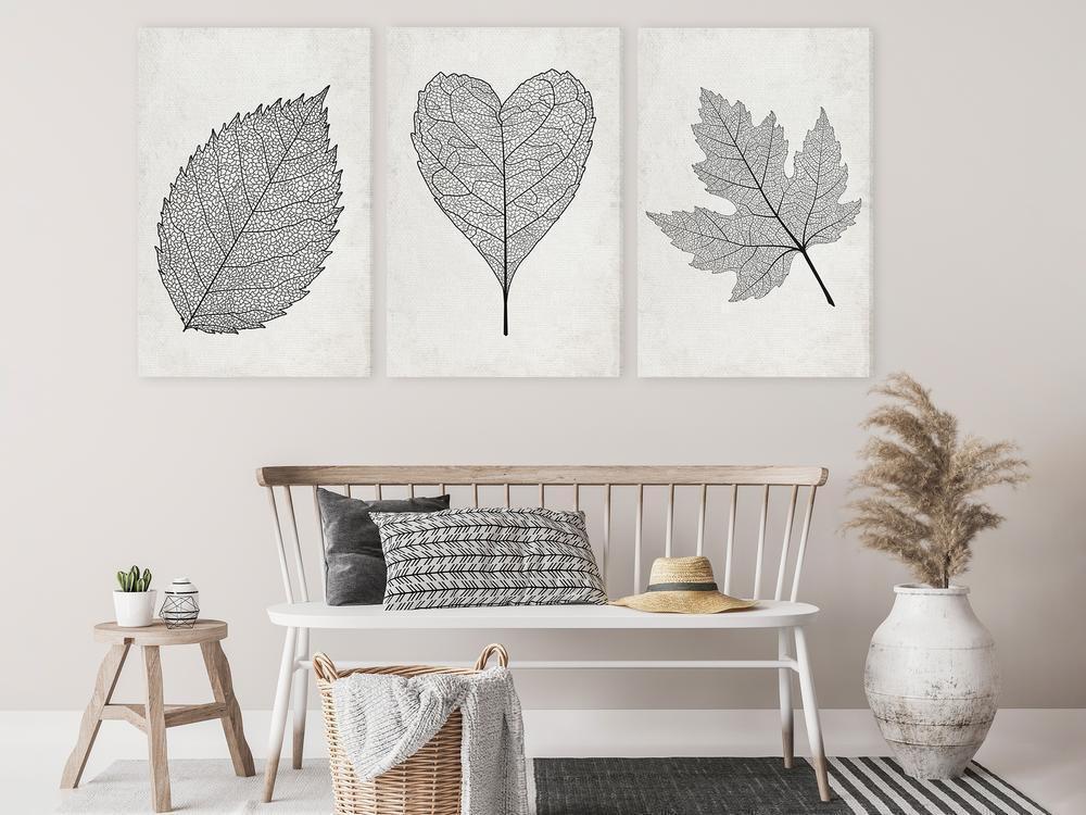 Canvas Print - Minimalist Leaves (3 Parts)-ArtfulPrivacy-Wall Art Collection