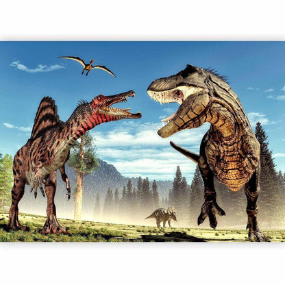 Wall Mural - Fighting Dinosaurs