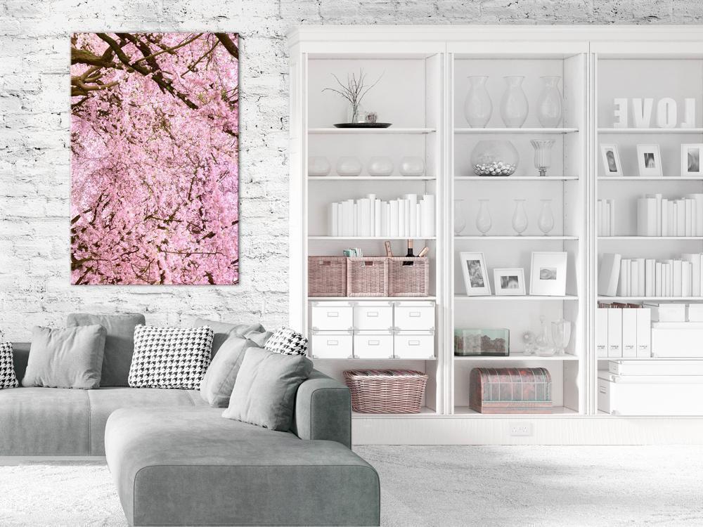 Canvas Print - Cherry Tree (1 Part) Vertical-ArtfulPrivacy-Wall Art Collection