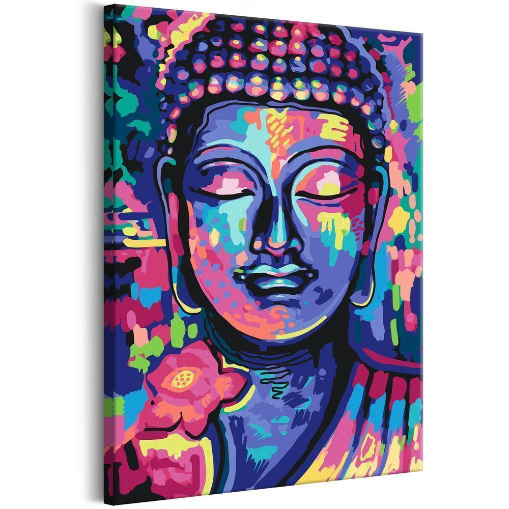 Start learning Painting - Paint By Numbers Kit - Buddha's Crazy Colors - new hobby