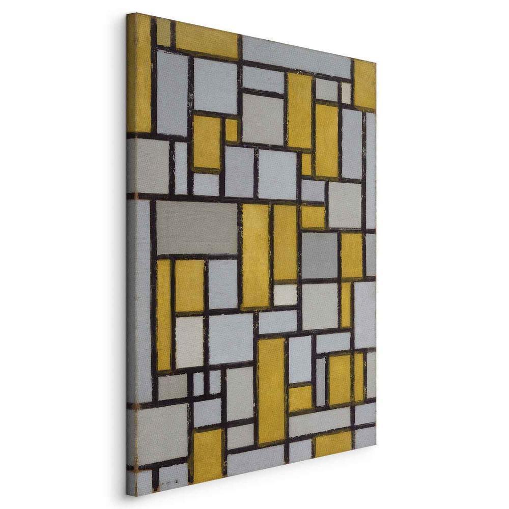 Impression sur toile - Composition avec grille 1 (Piet Mondrian)