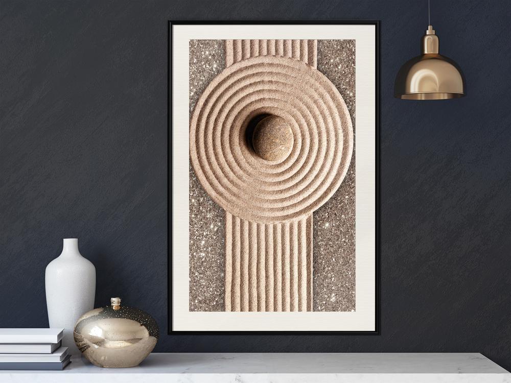 Abstract Poster Frame - Sandy Roundabout-artwork for wall with acrylic glass protection