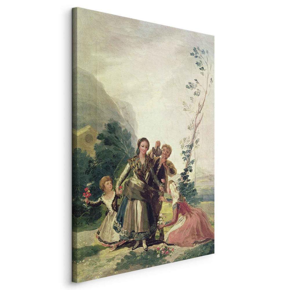 Impression sur toile - Le Printemps ou la marchande de fleurs (Francisco Goya)