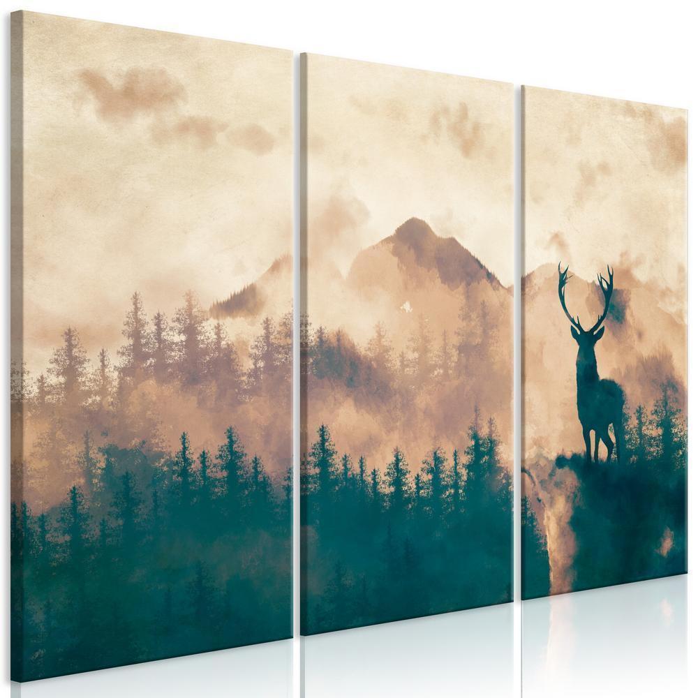 Canvas Print - Proud Deer (3 Parts)-ArtfulPrivacy-Wall Art Collection
