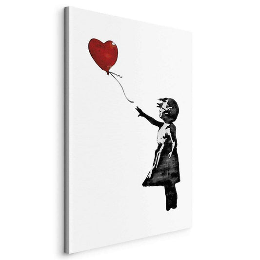 Canvas Print - Banksy: Girl with Balloon (1 Part) Vertical