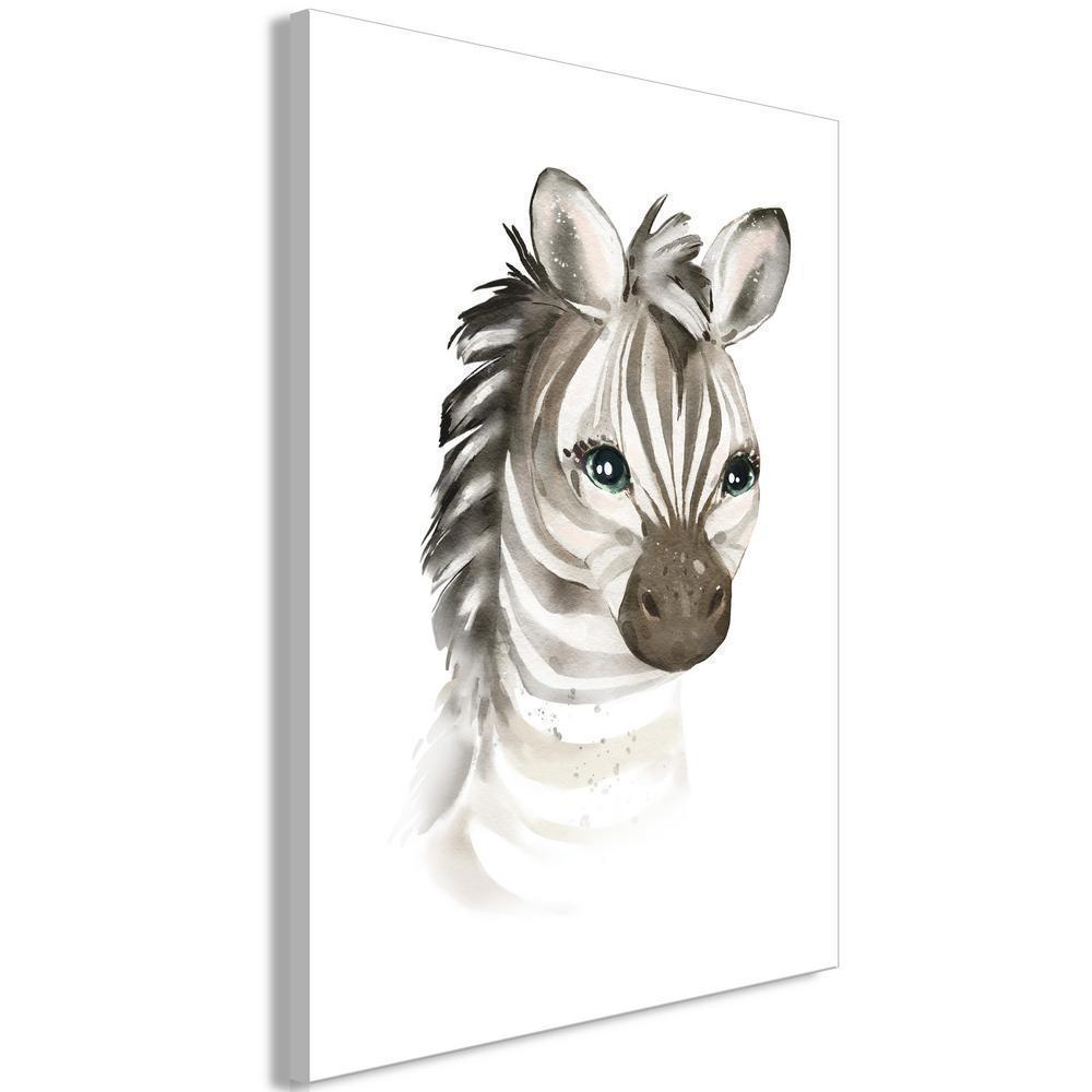 Canvas Print - Little Zebra (1 Part) Vertical