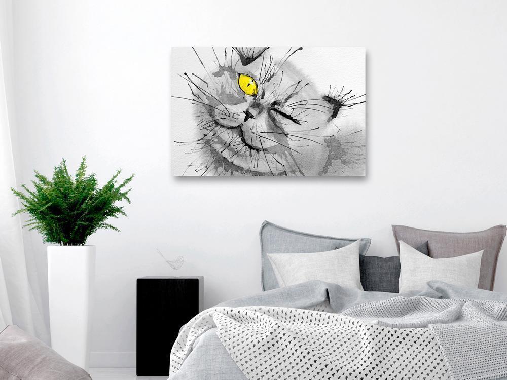 Canvas Print - Happy Look (1 Part) Wide Yellow-ArtfulPrivacy-Wall Art Collection