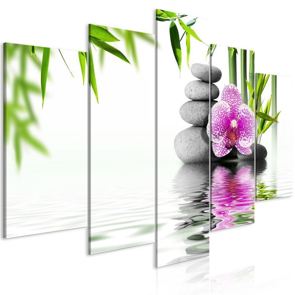 Canvas Print - Water Garden (5 Parts) Wide-ArtfulPrivacy-Wall Art Collection