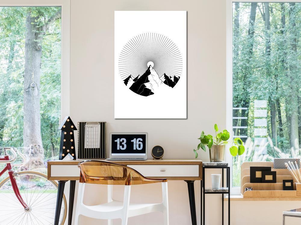 Canvas Print - Mountain at the Zenith (1 Part) Vertical-ArtfulPrivacy-Wall Art Collection