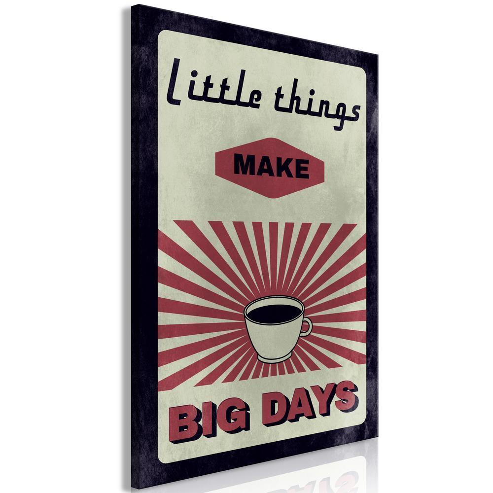 Canvas Print - Little Things Big Days (1 Part) Vertical-ArtfulPrivacy-Wall Art Collection