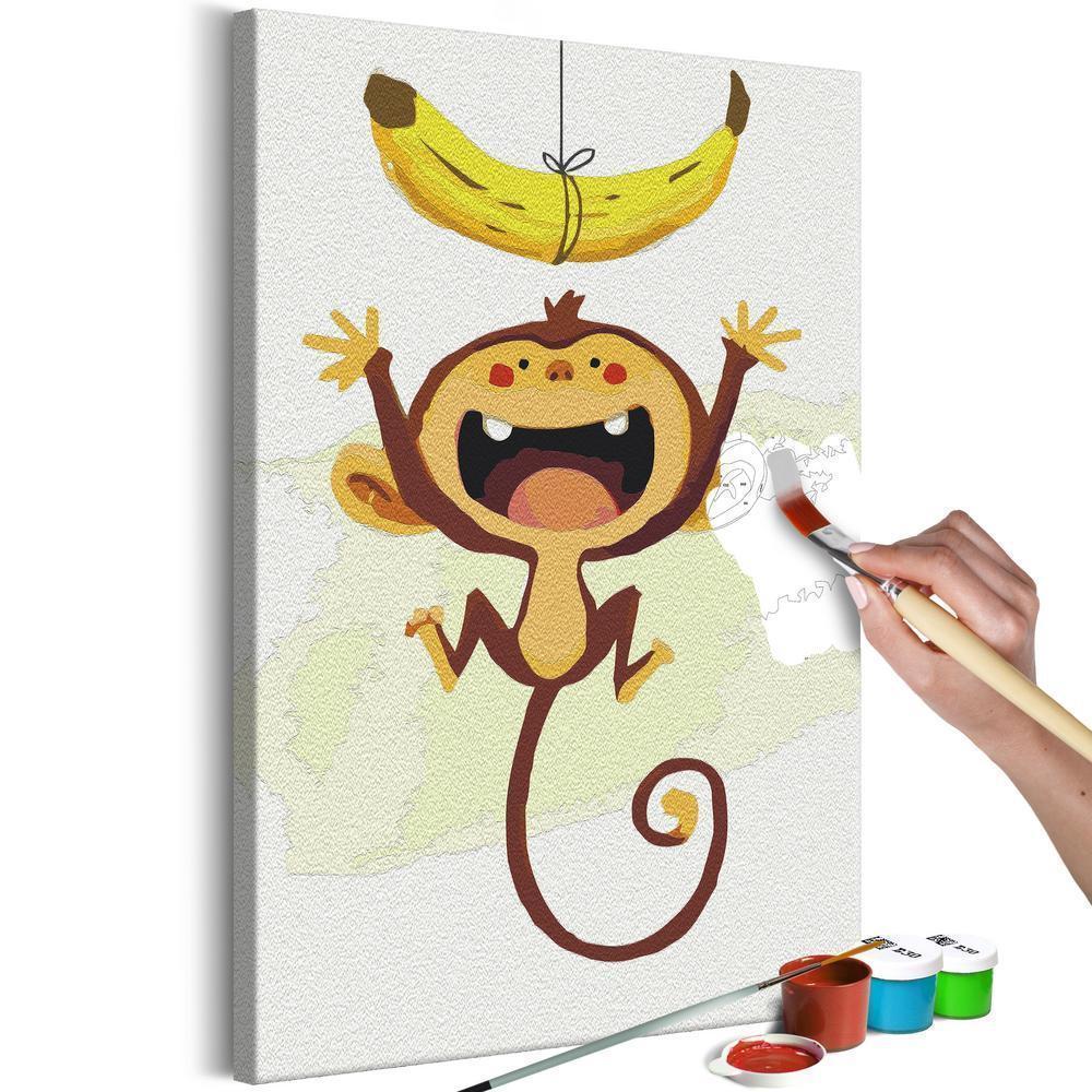Start learning Painting - Paint By Numbers Kit - Hungry Monkey - new hobby