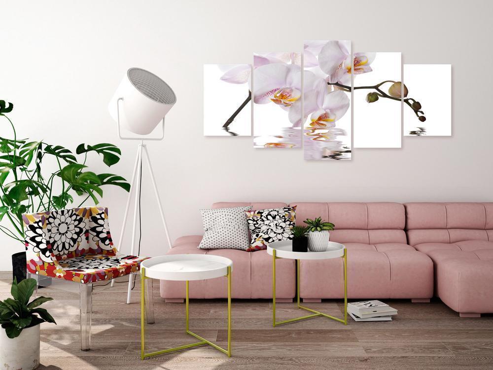 Canvas Print - Delightful Orchid (5 Parts) Wide-ArtfulPrivacy-Wall Art Collection