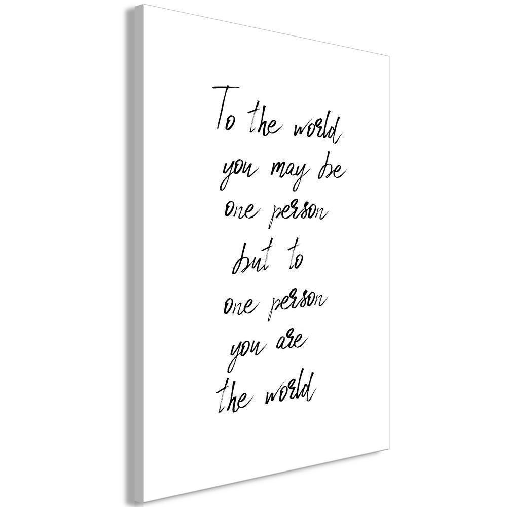 Canvas Print - You're My World (1 Part) Vertical-ArtfulPrivacy-Wall Art Collection