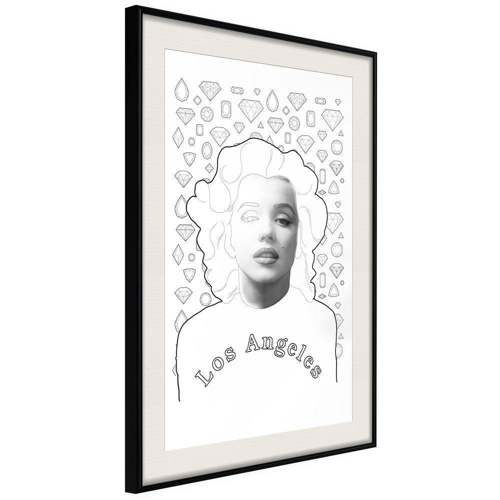 Wall Decor Portrait - Marilyn in Los Angeles-artwork for wall with acrylic glass protection