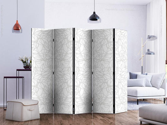 Decorative partition-Room Divider - Plant Tangle II-Folding Screen Wall Panel by ArtfulPrivacy