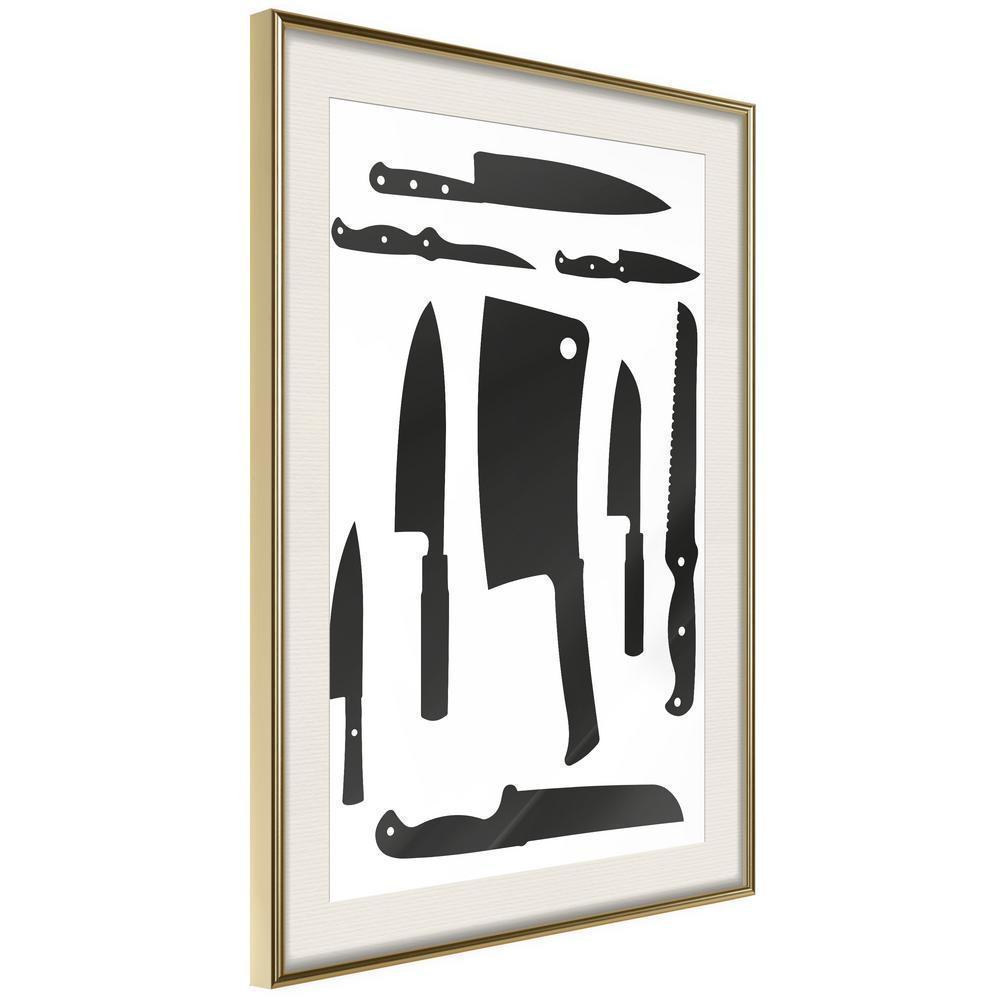 Black and White Framed Poster - Chef's Must-Have-artwork for wall with acrylic glass protection