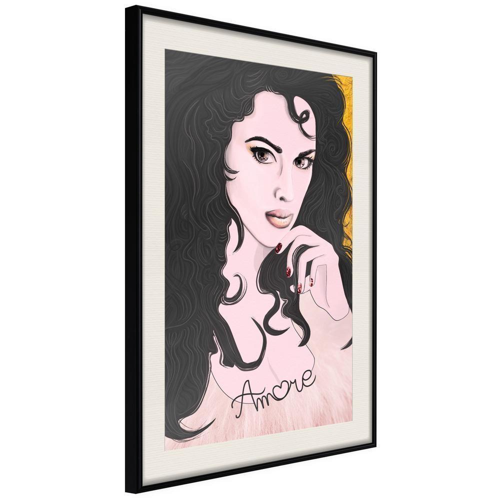 Wall Decor Portrait - Tumbling Curls-artwork for wall with acrylic glass protection
